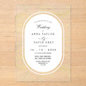 Elegant and Classic Flora Wedding  Acryleinladungen (Vorderseite)