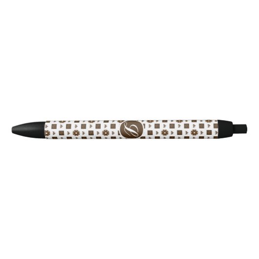 Elegant and Classic Pattern Design Black Ink Pen Kugelschreiber (Vorderseite)