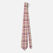 Elegant and classic Pink Plaid Gingham Pattern Krawatte (Vorderseite)