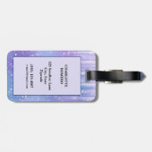 Elegant and Glitzy Purple Sparkle Gepäckanhänger (Rückseite horizontal)