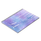 Elegant and Glitzy Purple Sparkle Notizblock (Linke Seite)