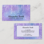 Elegant and Glitzy Purple Sparkle Visitenkarte (Vorne/Hinten)