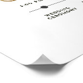 Elegant and Minimal Wedding Order of Events Sign Poster (Ecke)