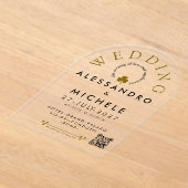 Elegant And Minimalist  Simple Wedding With QR Acryleinladungen (Ablage )