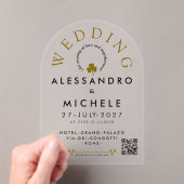Elegant And Minimalist  Simple Wedding With QR Acryleinladungen (Insitu (Handheld))