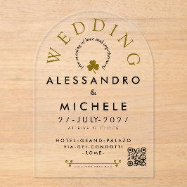 Elegant And Minimalist  Simple Wedding With QR Acryleinladungen