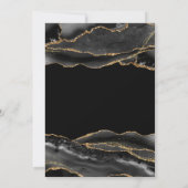 Elegant and Modern Black & Gold Graduation Ankündigung (Rückseite)