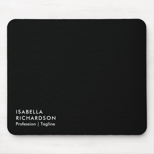 Elegant And Modern Black Mousepad (Vorne)