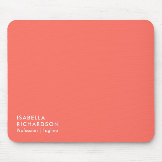 Elegant And Modern Coral Mousepad (Vorne)