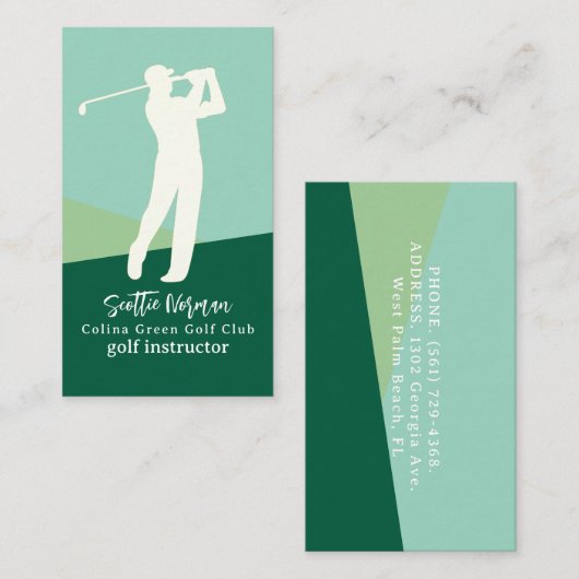 Elegant and Modern Golf Club Visitenkarte (Vorne/Hinten)