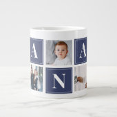 elegant and modern nana photo collage Jumbo-Tasse (Vorderseite)