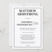Elegant and Modern Wedding Best Man Proposal Card Einladung (Rückseite)