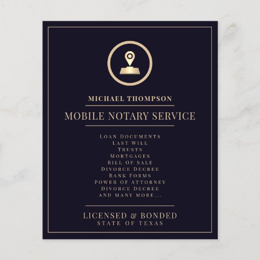 Elegant and professional indigo gold flyer (Vorne)