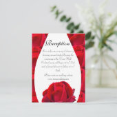 elegant and romantic red roses einladung (Stehend Vorderseite)