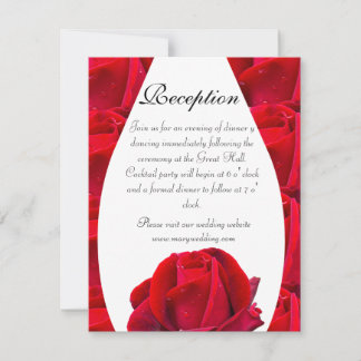 elegant and romantic red roses einladung