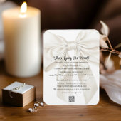 Elegant and Simple Bow Theme Wedding Shower Magnet