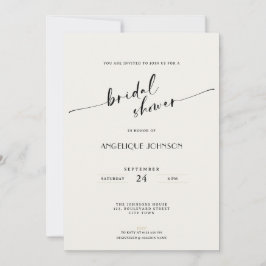 Elegant and Simple - Minimalist Bridal Shower Einladung