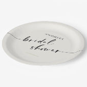 Elegant and Simple - Minimalist Bridal Shower Pappteller (Schrägansicht)