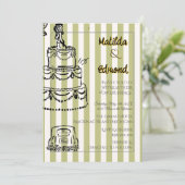 Elegant and Whimsical Pastel Stripes  Einladung (Stehend Vorderseite)