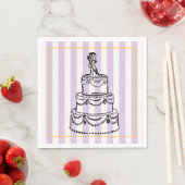Elegant and Whimsical Pastel Stripes  Serviette (Beispiel)