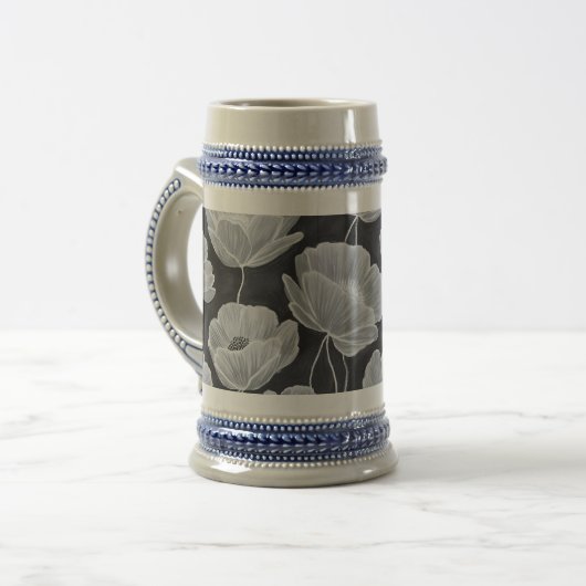 Elegant and Whimsical Poppies Bierglas (Vorderseite Links)