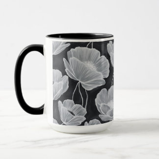 Elegant and Whimsical Poppies Tasse