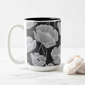 Elegant and Whimsical Poppies Zweifarbige Tasse