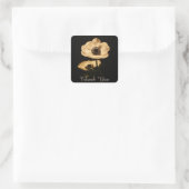 Elegant Anemone Blume Vielen Dank Quadratischer Aufkleber (Tasche)