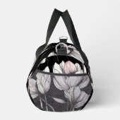 Elegant Anemone Floral Black Duffle Bag (Rechts)