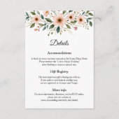 Elegant Anemone Wildflower Botanical Wedding  Begleitkarte (Vorderseite)