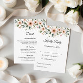 Elegant Anemone Wildflower Botanical Wedding  Begleitkarte