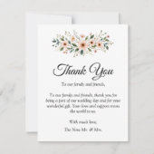 Elegant Anemone Wildflower Botanical Wedding  Dankeskarte (Vorderseite)