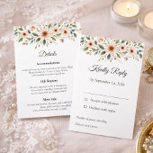 Elegant Anemone Wildflower Botanical Wedding  RSVP Karte