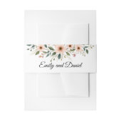 Elegant Anemone Wildflower Wedding Invitation Einladungsbanderole (Vorderseite Beispiel)