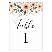 Elegant Anemone Wildflower Wedding Table Number Tischnummer (Vorderseite)