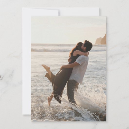 Elegant Ankündigung Datum freihalten Card Navy Blu (Rückseite)