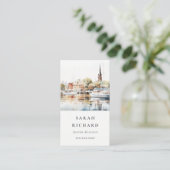 Elegant Annapolis Maryland Watercolor Travel Visitenkarte (Stehend Vorderseite)