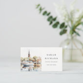 Elegant Annapolis Maryland Watercolor Travel Visitenkarte (Stehend Vorderseite)