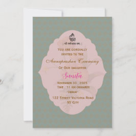 Elegant Annaprashan Ceremony Invitation Einladung