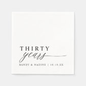 Elegant Anniversary Modern Simple Elegant Serviette (Vorderseite)