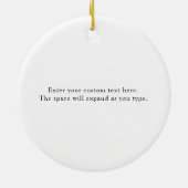 Elegant Anniversary Vow Renewal Custom Text Keramik Ornament (Hinten)