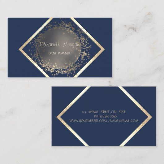 Elegant anspruchsvoll Beruflich geometrisch Visitenkarte (Vorne/Hinten)