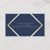 Elegant anspruchsvoll Beruflich geometrisch Visitenkarte (Rückseite)