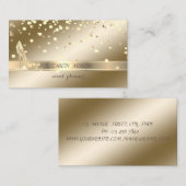 Elegant anspruchsvoll ,,Gold Confetti,High Heels Visitenkarte (Vorne/Hinten)