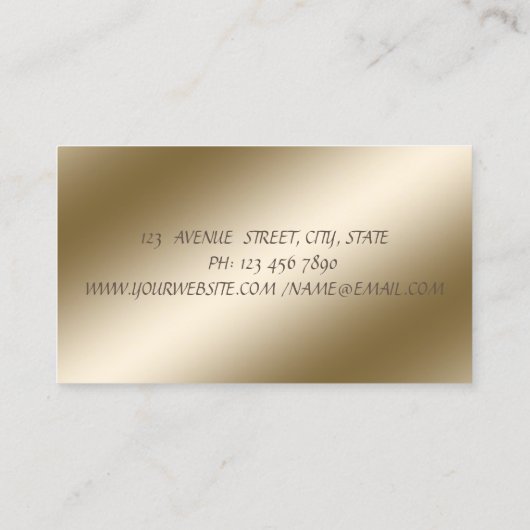 Elegant anspruchsvoll ,,Gold Confetti,High Heels Visitenkarte (Rückseite)