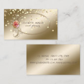 Elegant anspruchsvoll ,Gold Confetti,Rose Visitenkarte (Vorne/Hinten)