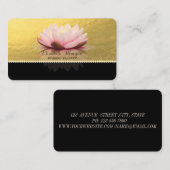Elegant anspruchsvoll,Imitate Gold,Perlen,Lotus Visitenkarte (Vorne/Hinten)