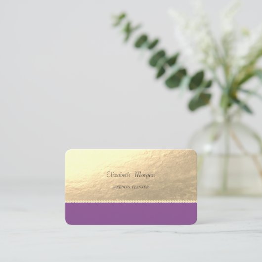 Elegant anspruchsvoll,Imitate Gold,Perlen Visitenkarte (Stehend Vorderseite)