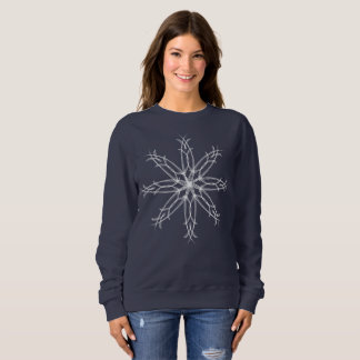 Elegant Anspruchsvolle Weihnachtsschneeflocke - Bl Sweatshirt