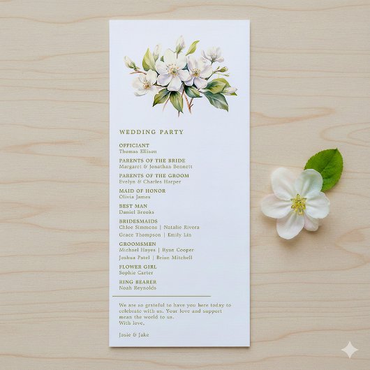 Elegant Apple Blossom Minimalistisch Botanische Ho Programm